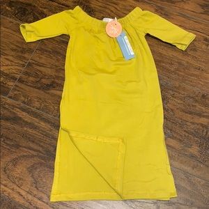 Infant Mustard Baileys Blossoms Maxi Dress